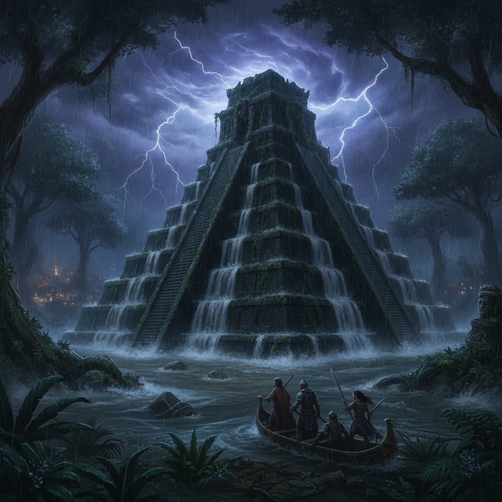 The Ziggurat Beneath the Endless Rain